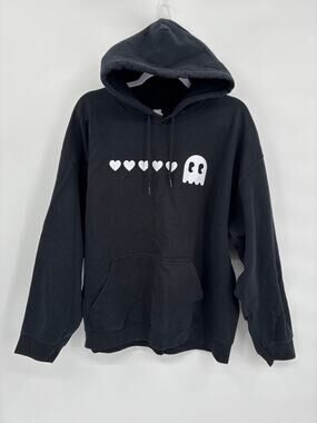 Pacman Black Couple Sweatshirt Hoodie Valentines Day Sweatshirt XL